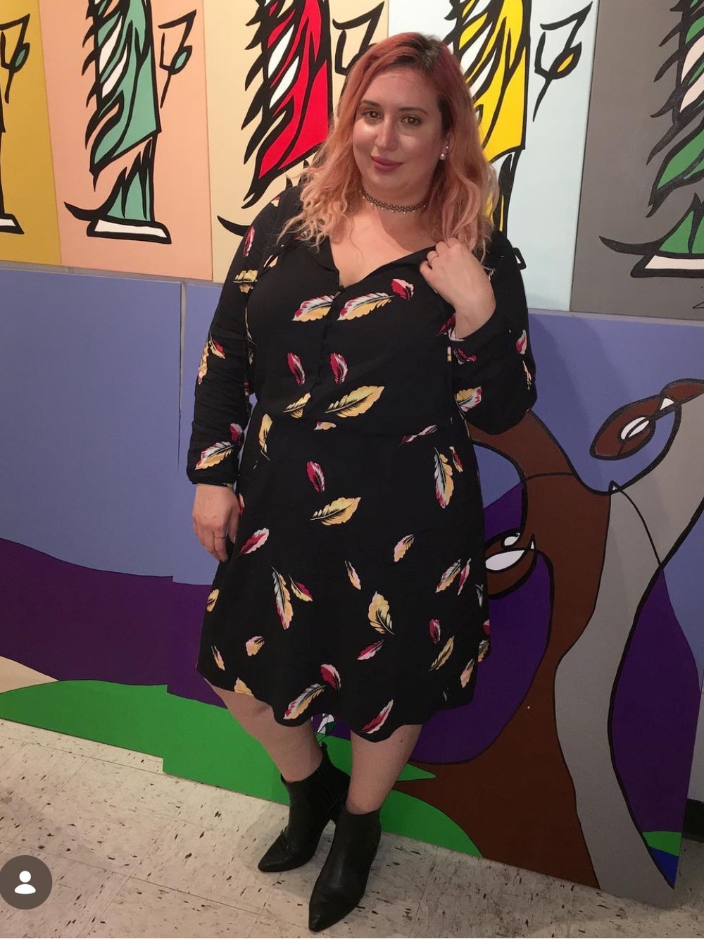 Tocca x Gwynniebee Plus Size Feather-Print Dress